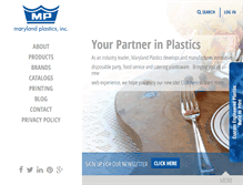 Tablet Screenshot of marylandplastics.com